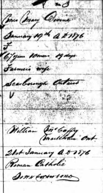 Mary (Phoenix) Devine
Death Registration