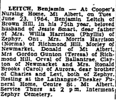 Benjamin Leitch
Obituary