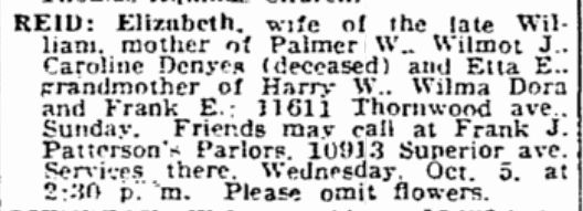 Elizabeth (Cook) Reid
Obituary